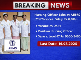 AIIMS NORCET 10 Recruitment 2026 – 2551 Nursing Officer Vacancies | Salary up to Rs.34,800