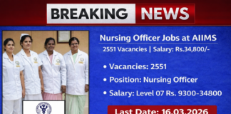 AIIMS NORCET 10 Recruitment 2026 – 2551 Nursing Officer Vacancies | Salary up to Rs.34,800