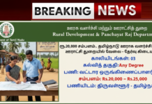 Rural Development & Panchayat Raj Department Recruitment 2026